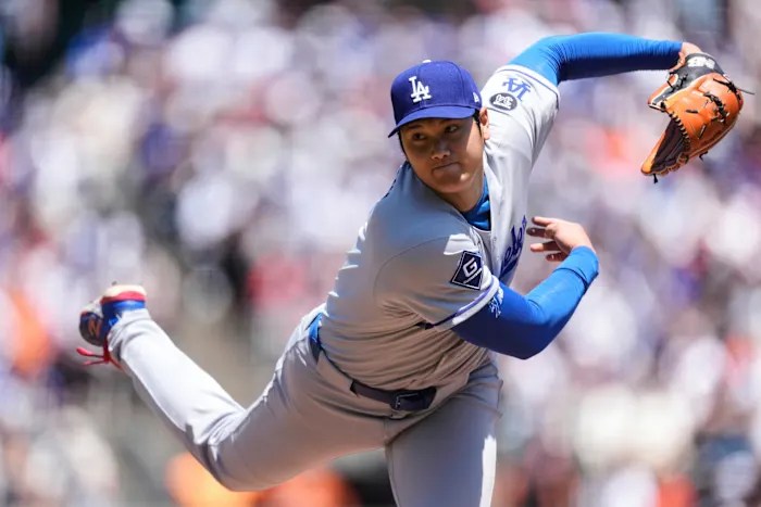 Shohei Ohtani pitches 3 scoreless innings against the Giants Shohei Ohtani pitches 3 scoreless innings against the Giants