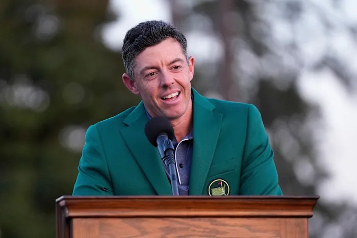 Rory McIlroy loves signing Masters flags more than wearing the green jacket Rory McIlroy loves signing Masters flags more than wearing the green jacket