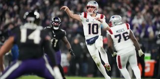 Drake Maye leads the Patriots to a 28-24 win over the Ravens that clinches a playoff spot