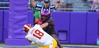 Iowa State TE Brahmer gets in end zone a week after collapsing on field