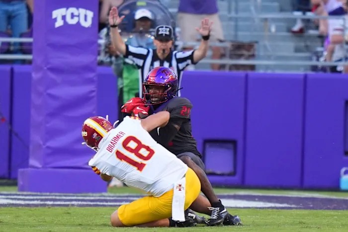 Iowa State TE Brahmer gets in end zone a week after collapsing on field | FROUSA NEWS Iowa State TE Brahmer gets in end zone a week after collapsing on field | FROUSA NEWS