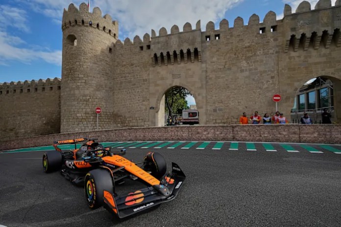 F1 title rivals Lando Norris and Oscar Piastri must fight through the pack at Azerbaijan GP
