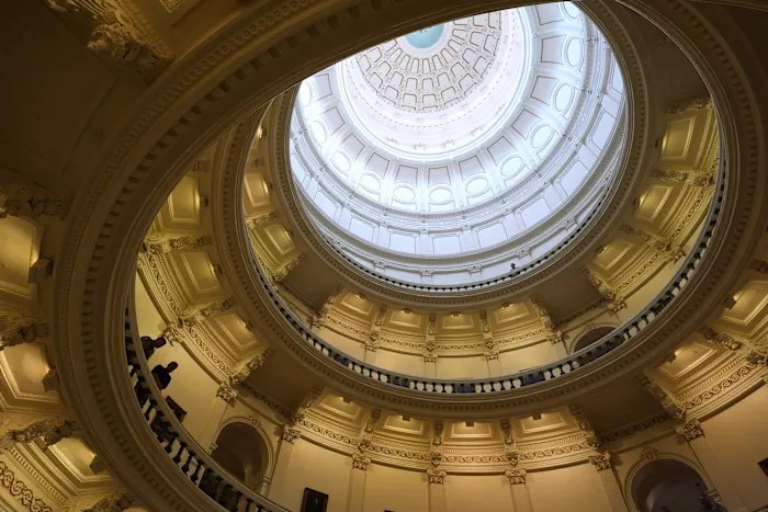 A Texas Democrat sleeps at the Capitol to protest GOP actions in Texas redistricting fight A Texas Democrat sleeps at the Capitol to protest GOP actions in Texas redistricting fight