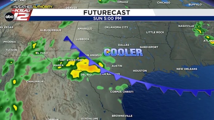 Scattered rain along a front this weekend