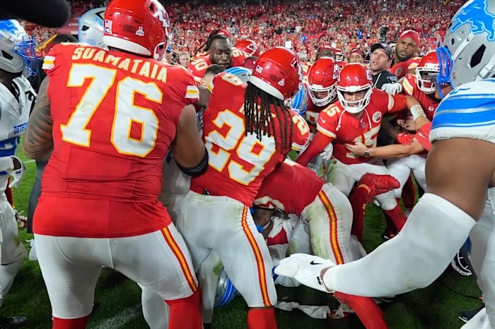 Suspension of Lions safety Brian Branch for postgame fight vs. Chiefs is upheld on appeal Suspension of Lions safety Brian Branch for postgame fight vs. Chiefs is upheld on appeal