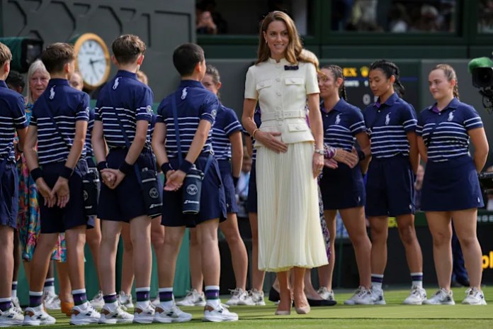 Kate, Princess of Wales, is scheduled to present the Wimbledon trophies to Alcaraz and Sinner