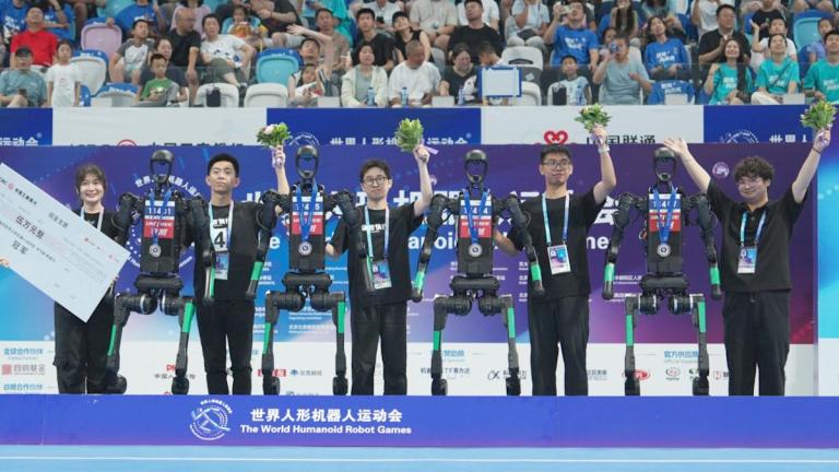 China’s inaugural ‘Robot Olmypics’ delivers impressive feats and disastrous falls China’s inaugural ‘Robot Olmypics’ delivers impressive feats and disastrous falls
