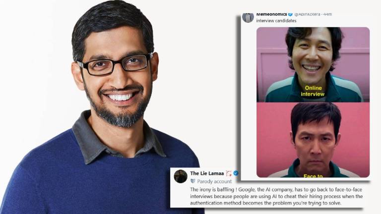 Sundar Pichai Says Google To Bring Back In-Person Interview Amid AI Cheating, Triggering Hilarious Reactions Sundar Pichai Says Google To Bring Back In-Person Interview Amid AI Cheating, Triggering Hilarious Reactions