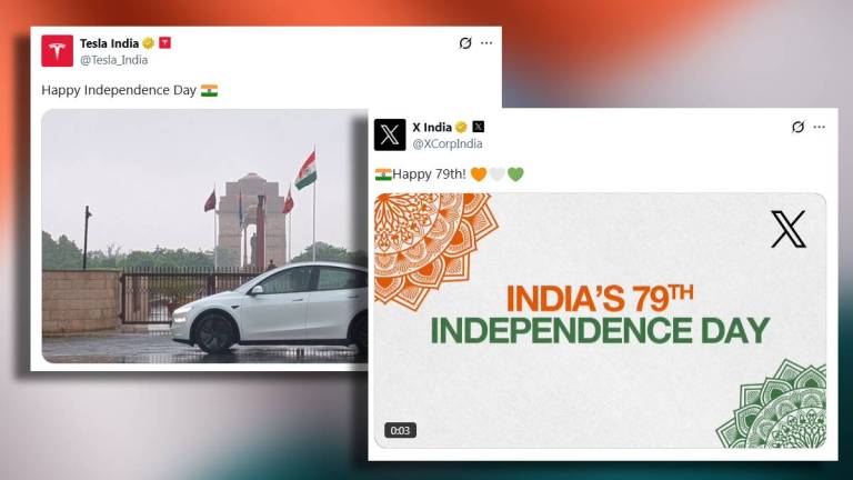 Tesla India, Google, X, Netflix And Other Tech Giants Wish Happy Independence Day; Internet Jibes ‘Make In India First’ Tesla India, Google, X, Netflix And Other Tech Giants Wish Happy Independence Day; Internet Jibes ‘Make In India First’