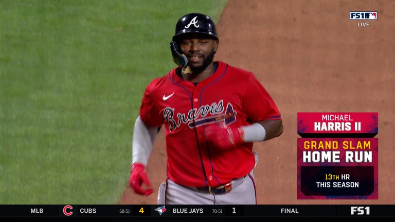 Braves' Michael Harris hits a GRAND SLAM to finish eight-run inning vs. Mets Braves' Michael Harris hits a GRAND SLAM to finish eight-run inning vs. Mets