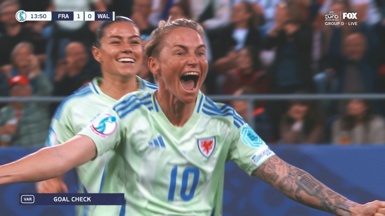 France and Wales' score back-to-back goals to put the game level at 1-1 France and Wales' score back-to-back goals to put the game level at 1-1