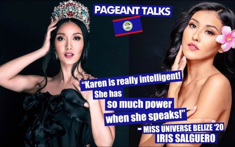 Pageant Talks w/ Iris Salguero, Miss Universe Belize 2020 on Karen Ibasco, Miss Earth 2017. Pageant Talks w/ Iris Salguero, Miss Universe Belize 2020 on Karen Ibasco, Miss Earth 2017.