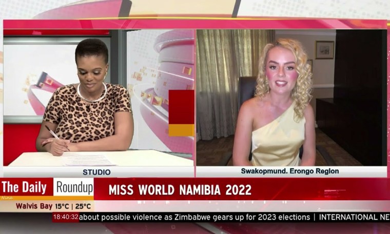 THE DAILY ROUNDUP WITH NINA | Miss World Namibia Leone van Jaarsveld speak her journey to Miss World THE DAILY ROUNDUP WITH NINA | Miss World Namibia Leone van Jaarsveld speak her journey to Miss World