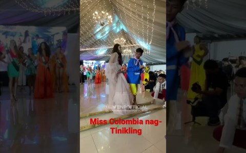 Colombia’s Miss Earth 2022 Andrea Aguilera delights in dancing “Tinikling” during the beachwear competition Colombia’s Miss Earth 2022 Andrea Aguilera delights in dancing “Tinikling” during the beachwear competition