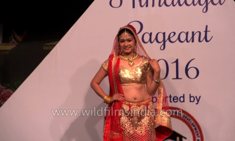 Miss Himalaya beauty pageant – traditional costume round Miss Himalaya beauty pageant – traditional costume round