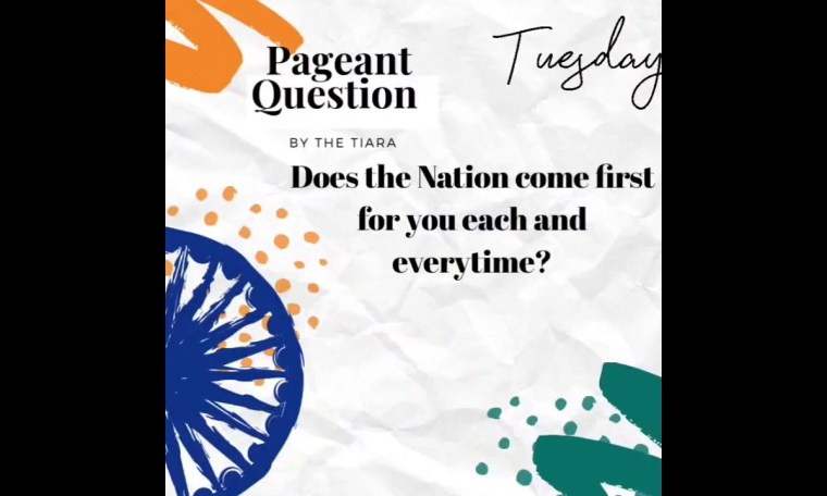 Pageant Question : Does the Nation come first for you each and every time? #happyrepublicdayindia Pageant Question : Does the Nation come first for you each and every time? #happyrepublicdayindia