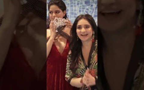 Miss Universe Harnaaz Sandhu crowning her national director Natasha Grover Miss Universe Harnaaz Sandhu crowning her national director Natasha Grover