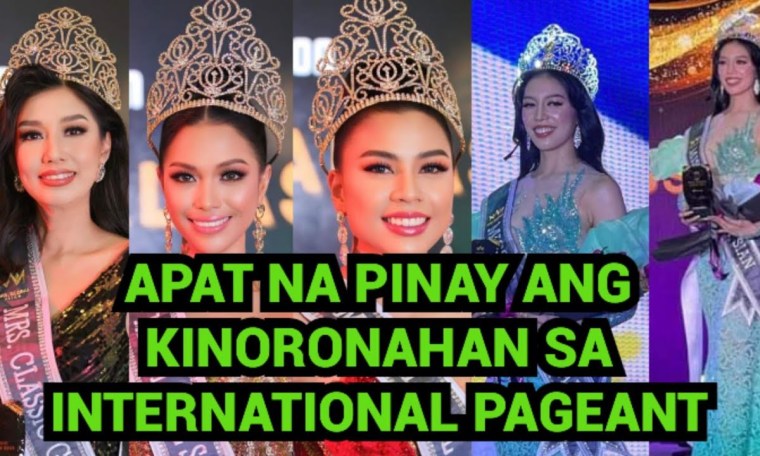 WOW! APAT NA PINAY ANG NAKASUNGKIT NG KORONA SA INTERNATIONAL PAGEANT WOW! APAT NA PINAY ANG NAKASUNGKIT NG KORONA SA INTERNATIONAL PAGEANT