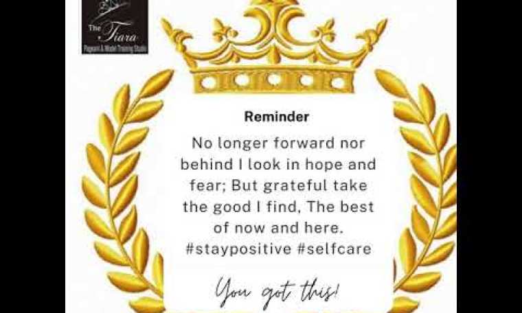 STAY MOTIVATED WITH THE TIARA PAGEANT TRAINING STUDIO STAY MOTIVATED WITH THE TIARA PAGEANT TRAINING STUDIO