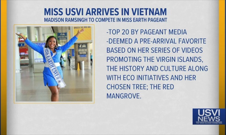Miss USVI Arrives in Vietnam to Compete in Miss Earth Pageant Miss USVI Arrives in Vietnam to Compete in Miss Earth Pageant