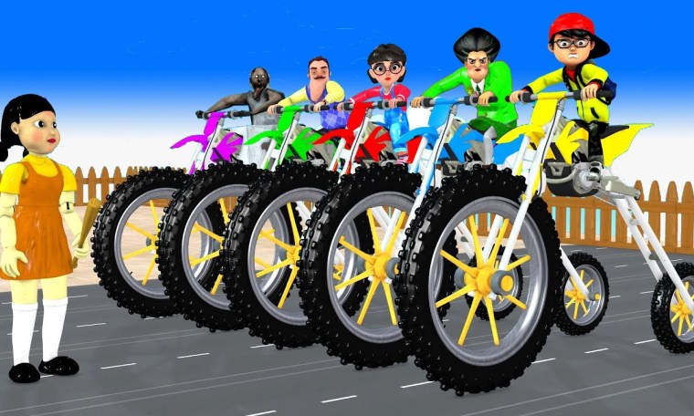 Scary Teacher 3D vs Squid Game Giant Wheels Climbing Wooden Slopes 5 Times Challenge Miss T Loser Scary Teacher 3D vs Squid Game Giant Wheels Climbing Wooden Slopes 5 Times Challenge Miss T Loser