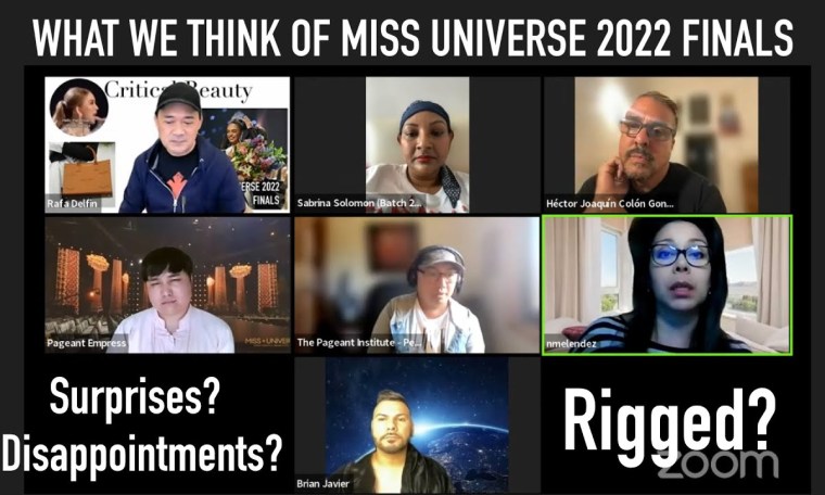 Group Chat on Miss Universe 2022 Finals Group Chat on Miss Universe 2022 Finals