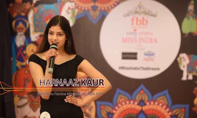 Harnaaz Kaur's introduction at Miss India Panjab 2019 auditions Harnaaz Kaur's introduction at Miss India Panjab 2019 auditions