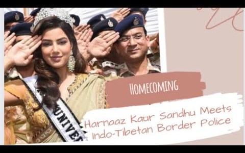 Harnaaz Kaur Sandhu Attended A Special Program Meets Indo-Tibetan Border Police Harnaaz Kaur Sandhu Attended A Special Program Meets Indo-Tibetan Border Police