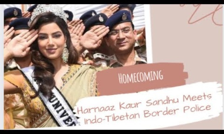 Harnaaz Kaur Sandhu Attended A Special Program Meets Indo-Tibetan Border Police Harnaaz Kaur Sandhu Attended A Special Program Meets Indo-Tibetan Border Police
