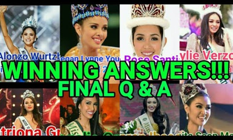 Winning Answers From our Filipina Beauties in the International Pageants Winning Answers From our Filipina Beauties in the International Pageants