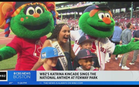 WBZ’s Katrina Kincade sings National Anthem at Fenway Park WBZ’s Katrina Kincade sings National Anthem at Fenway Park