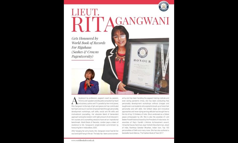 The king of FILMCITY Noida Sandeep Marwah recommending and praising pageant coach RIta Gangwani The king of FILMCITY Noida Sandeep Marwah recommending and praising pageant coach RIta Gangwani