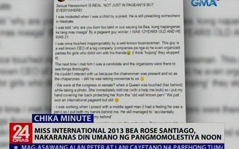 Miss International 2013 Bea Rose Santiago Opens Up About Past Harassment! Miss International 2013 Bea Rose Santiago Opens Up About Past Harassment!