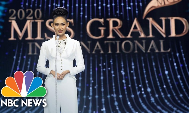 Myanmar Beauty Pageant Contestant Condemns Military Crackdown | NBC News Myanmar Beauty Pageant Contestant Condemns Military Crackdown | NBC News