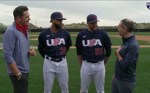 Devin Williams and Ryan Pressly on wearing Red, White and Blue Devin Williams and Ryan Pressly on wearing Red, White and Blue
