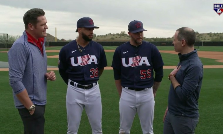 Devin Williams and Ryan Pressly on wearing Red, White and Blue Devin Williams and Ryan Pressly on wearing Red, White and Blue