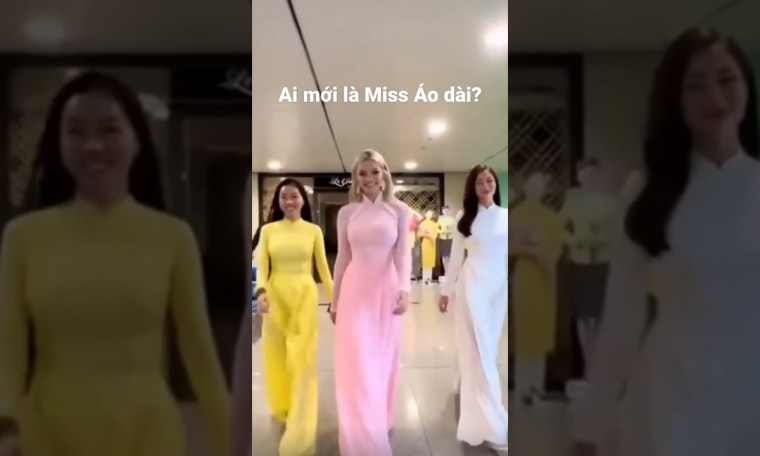 Miss world Karolina Bielawska cùng dì Dung và Hoa hậu Lương Thùy Linh catwalk áo dài #shorts Miss world Karolina Bielawska cùng dì Dung và Hoa hậu Lương Thùy Linh catwalk áo dài #shorts