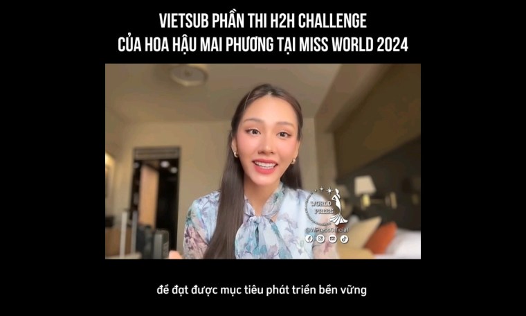Vietsub Hoa Hậu Mai Phương hùng biện tiếng Anh H2H Challenge Miss World 2024 Hoa Hậu Thế Giới 2024 Vietsub Hoa Hậu Mai Phương hùng biện tiếng Anh H2H Challenge Miss World 2024 Hoa Hậu Thế Giới 2024