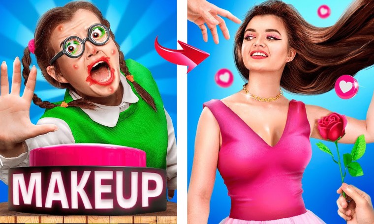 Extreme Makeover from NERD to POPULAR girl! Beauty Transformation with Hacks and Gadgets! Extreme Makeover from NERD to POPULAR girl! Beauty Transformation with Hacks and Gadgets!