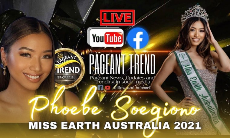 LIVE | Miss Earth Australia 2021 PHOEBE SOEGIONO at Pageant Trend. LIVE | Miss Earth Australia 2021 PHOEBE SOEGIONO at Pageant Trend.