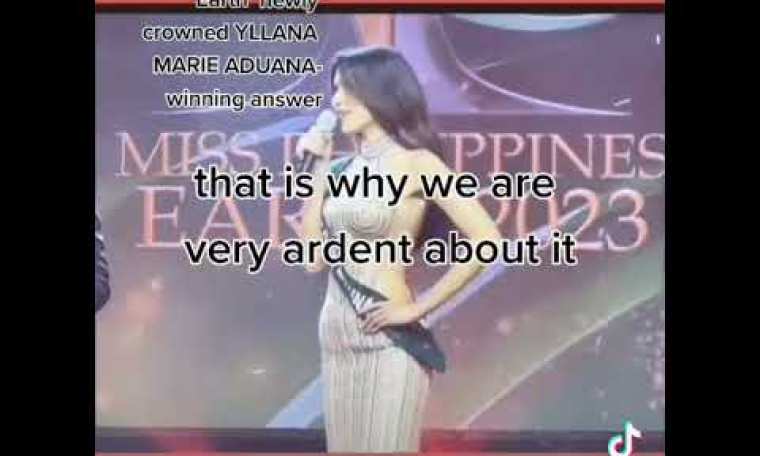 The best Winning answer in beauty pageant-Miss Philippines Earth newly crown-Yllana Marie Aduana The best Winning answer in beauty pageant-Miss Philippines Earth newly crown-Yllana Marie Aduana