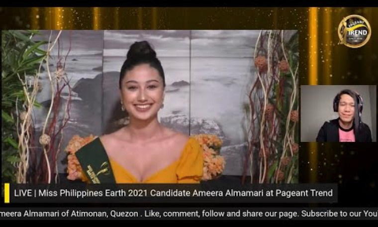 LIVE | Miss Philippines Earth 2021 Candidate Ameera Almamari at Pageant Trend LIVE | Miss Philippines Earth 2021 Candidate Ameera Almamari at Pageant Trend