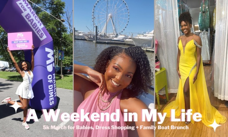 a weekend in my life vlog | 5k march for babies, pageant dress shopping, boat and brunch w/ family a weekend in my life vlog | 5k march for babies, pageant dress shopping, boat and brunch w/ family