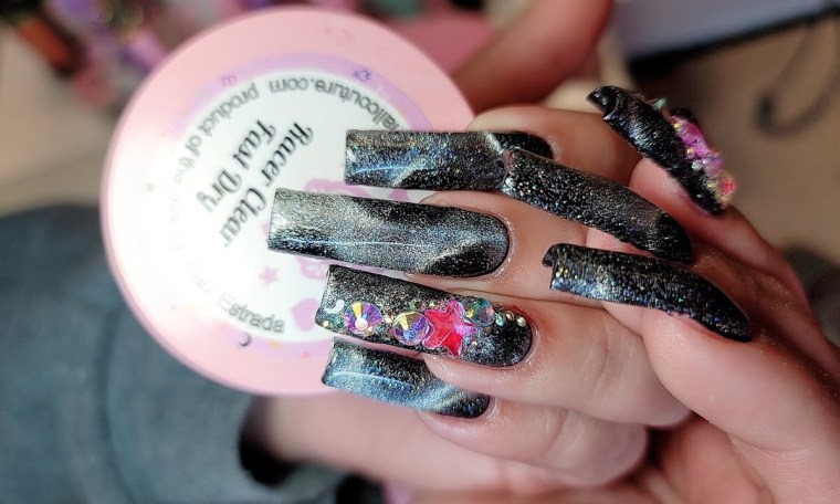 Enailcouture.com arcylic fill and space galaxy kitty 9d cat eye gel #nails #nailart #nailsnailsnails Enailcouture.com arcylic fill and space galaxy kitty 9d cat eye gel #nails #nailart #nailsnailsnails
