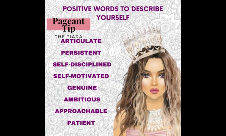 PAGEANT TIP BY THE TIARA: How to answer the 'Describe yourself in three words?' PAGEANT QUESTION. PAGEANT TIP BY THE TIARA: How to answer the 'Describe yourself in three words?' PAGEANT QUESTION.