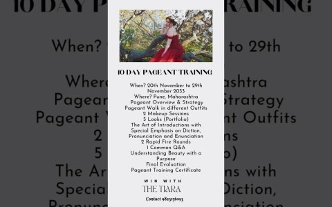 10 Day Pageant Training at The Tiara from 20th to 29th November 2022 #pageantcoaching #grooming 10 Day Pageant Training at The Tiara from 20th to 29th November 2022 #pageantcoaching #grooming