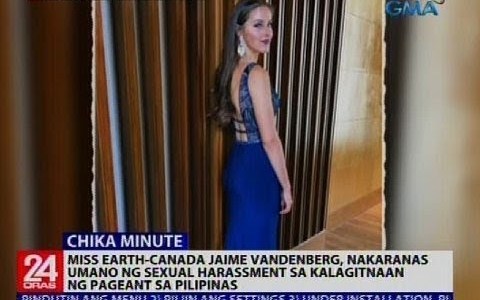 Miss Earth-Canada Jaime VandenBerg, nakaranas umano ng sexual harassment sa kalagitnaan ng pageant Miss Earth-Canada Jaime VandenBerg, nakaranas umano ng sexual harassment sa kalagitnaan ng pageant