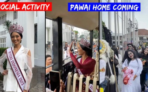 KESERUAN HOME COMING Farhana Nariswari Puteri Indonesia 2023 di Bandung Jawa Barat KESERUAN HOME COMING Farhana Nariswari Puteri Indonesia 2023 di Bandung Jawa Barat
