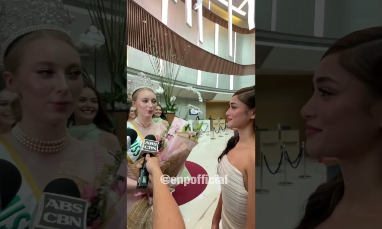Miss International 2022 Jasmin Selberg gives advice to Nicole Borromeo Miss International 2022 Jasmin Selberg gives advice to Nicole Borromeo