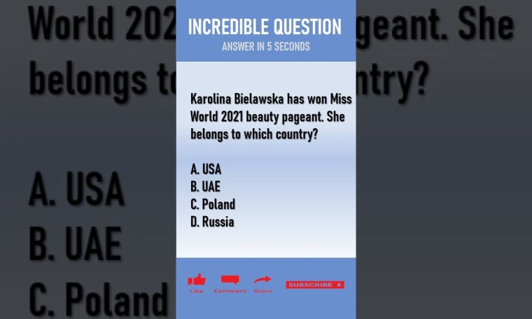 Karolina Bielawska has won Miss World 2021 beauty pageant. She belongs to which country… #shorts Karolina Bielawska has won Miss World 2021 beauty pageant. She belongs to which country… #shorts